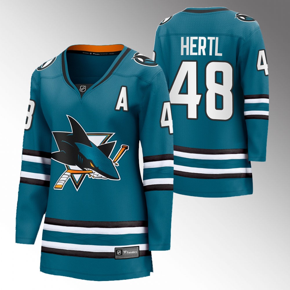 San Jose Sharks Tomas Hertl Women Teal 2022-23 Home Jersey