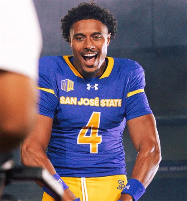 San Jose State Spartans #4 Taniela Latu 2025 Royal Football Game Jersey 