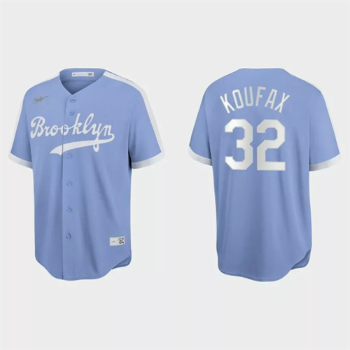 Sandy Koufax Brooklyn Dodgers Cooperstown Collection Baseball Jersey – Light Purple.jpg