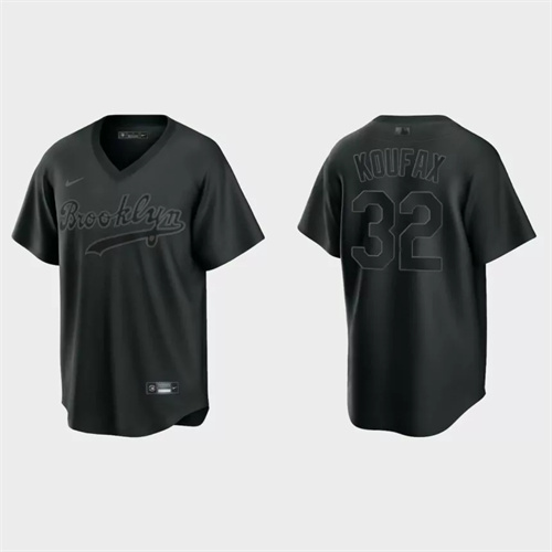 Sandy Koufax Brooklyn Dodgers Pitch Black Fashion Replica Jersey – Black.jpg