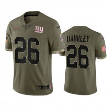 Saquon Barkley New York Giants Nike Olive 2022 Salute To Service Limited Jersey