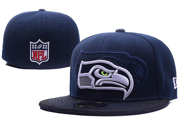 Seahawks Fresh Logo Navy blue Fitted Hat LX