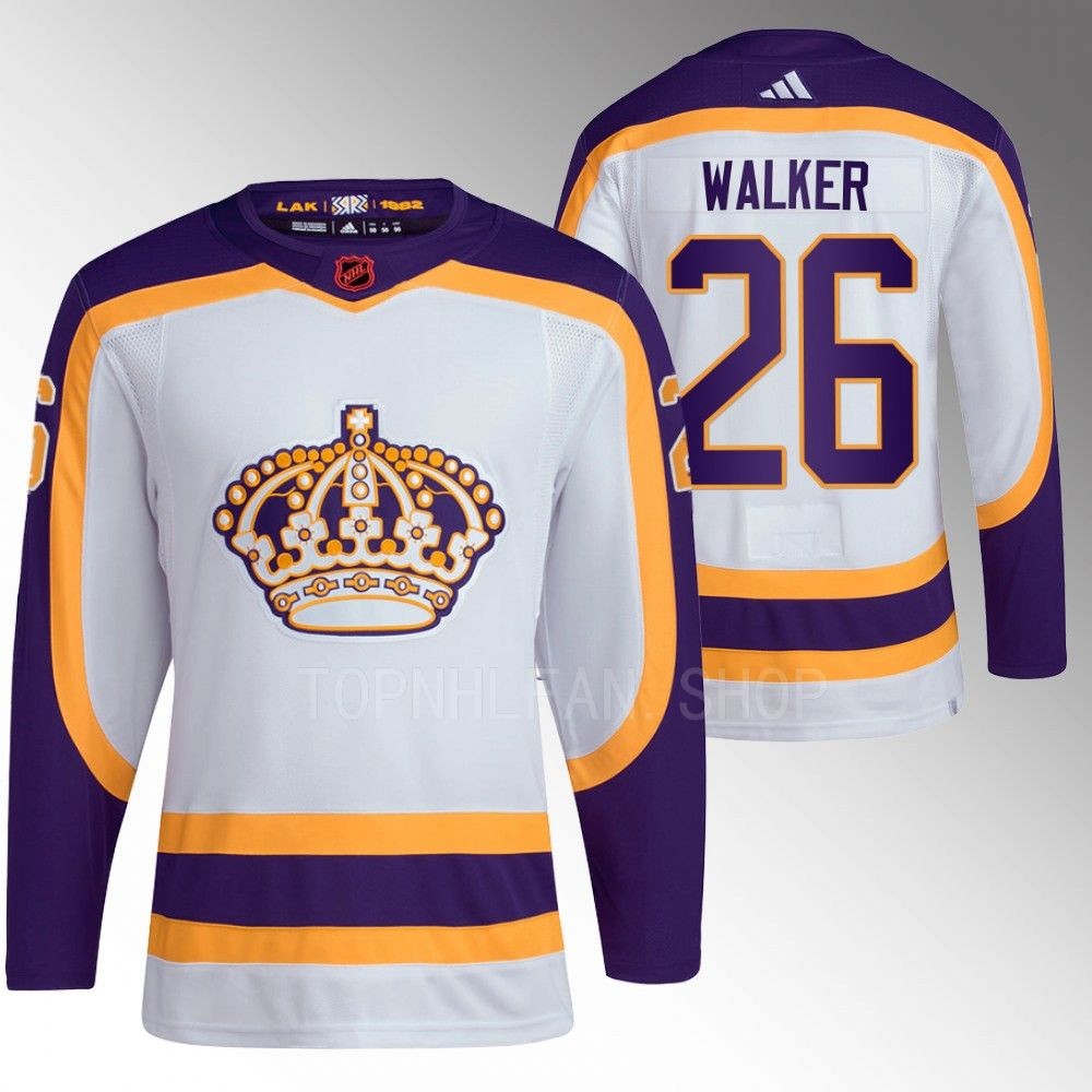 Sean Walker 2022 Los Angeles Kings White Reverse Retro 2.0 Authentic Primegreen Jersey