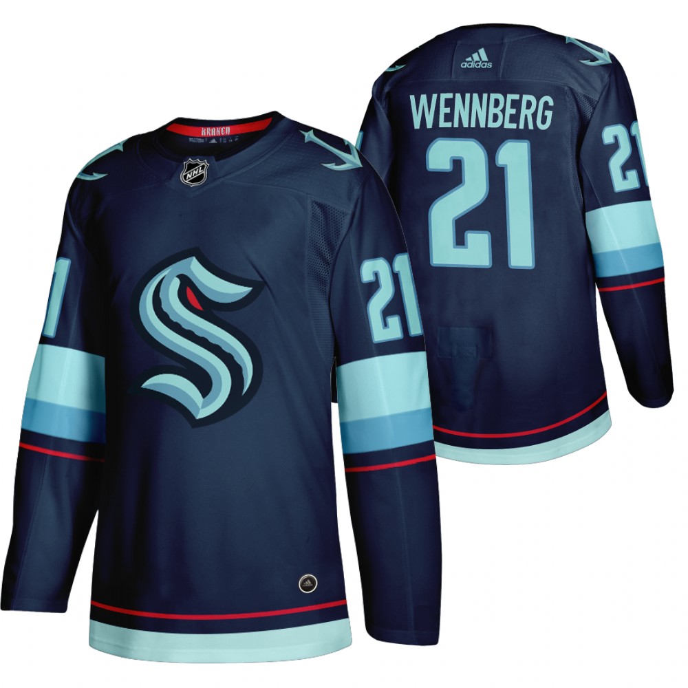 Seattle Kraken Alexander Wennberg 2021-22 Home Authentic Jersey Navy