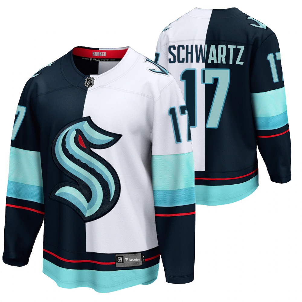 Seattle Kraken Jaden Schwartz 2021-22 Split Edition Limited Jersey Navy White