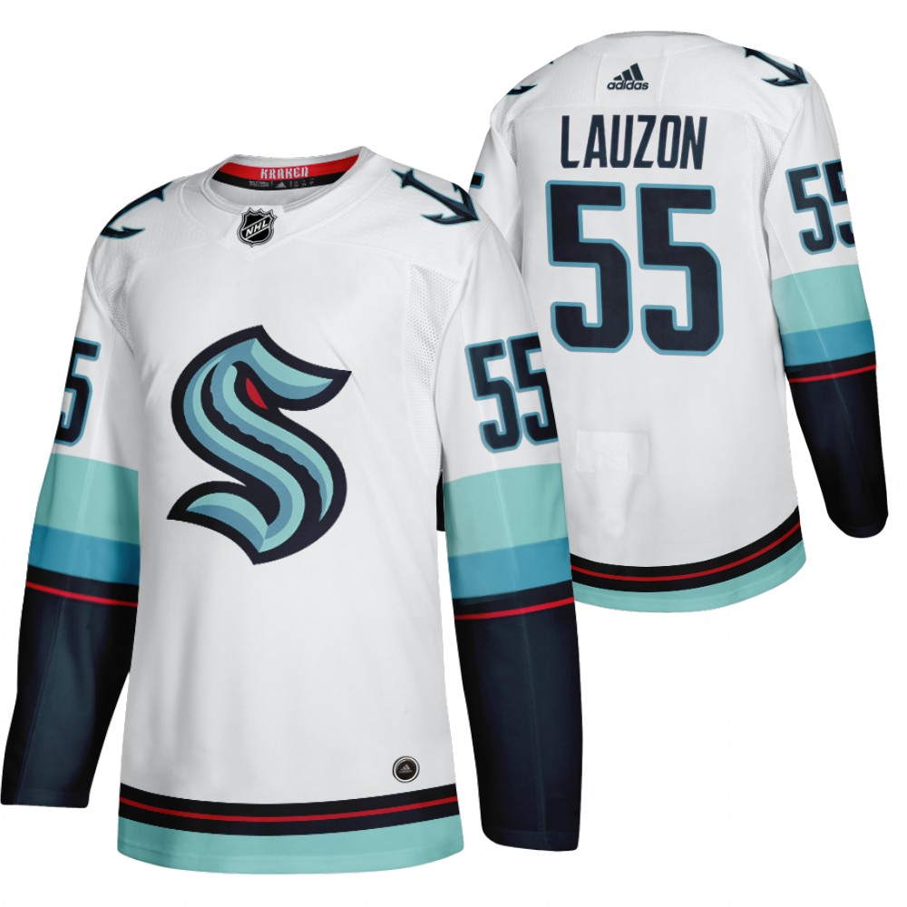 Seattle Kraken Jeremy Lauzon White 2021-22 Away Authentic Jersey
