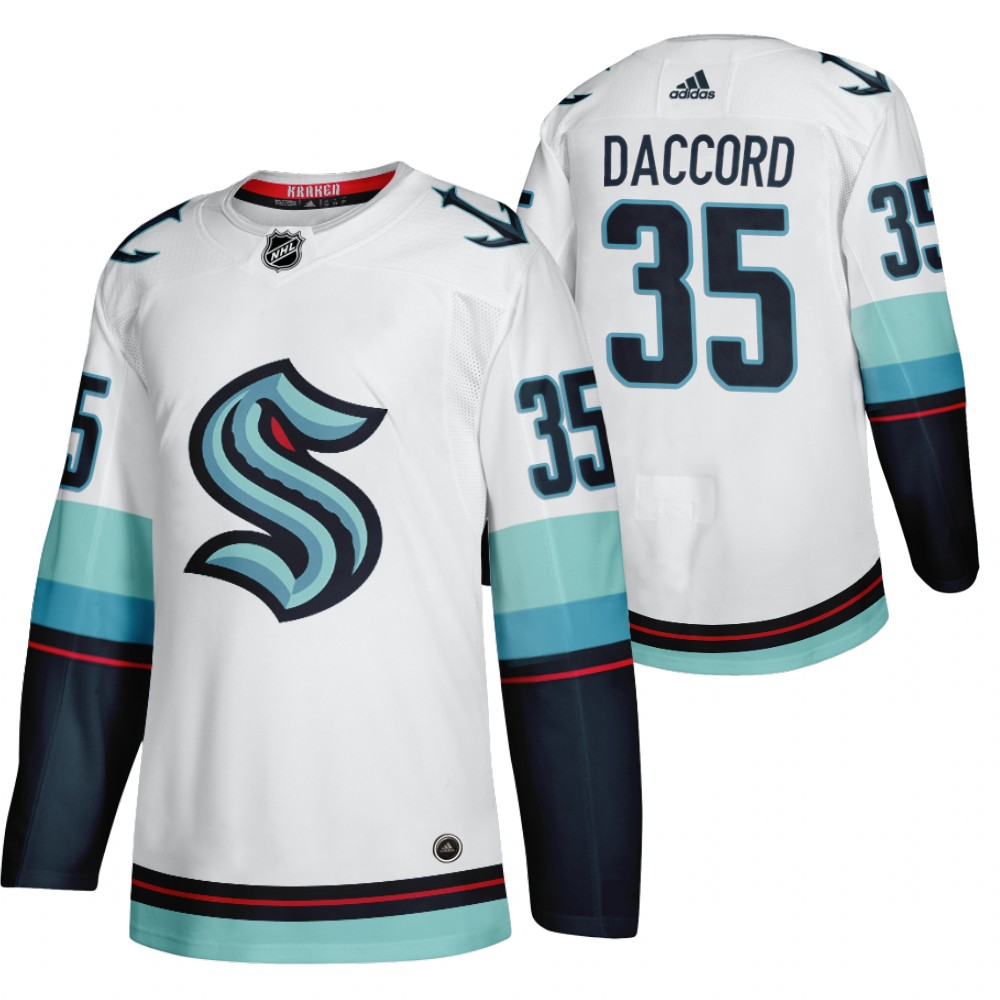 Seattle Kraken Joey Daccord White 2021-22 Away Authentic Jersey