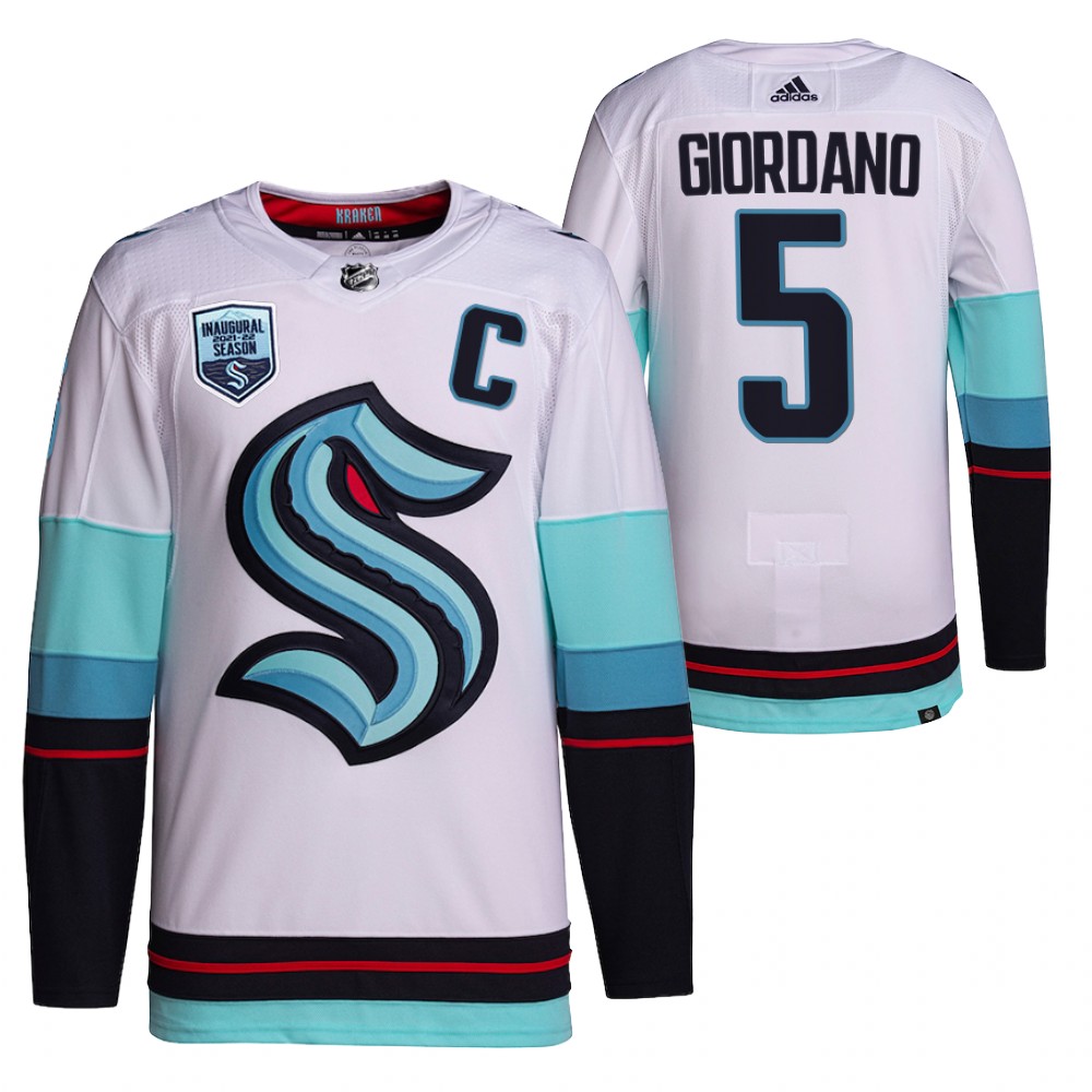 Seattle Kraken Mark Giordano 2021-22 Away Authentic Jersey White