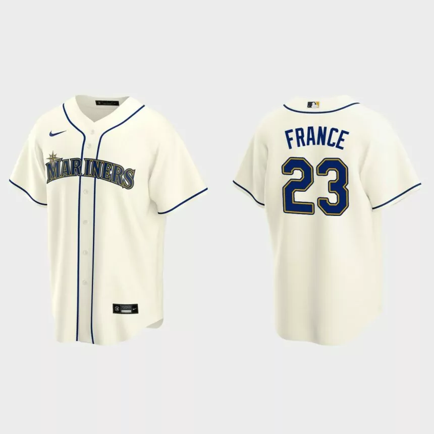 Seattle Mariners #23 Ty France Replica Alternate Jersey – Cream