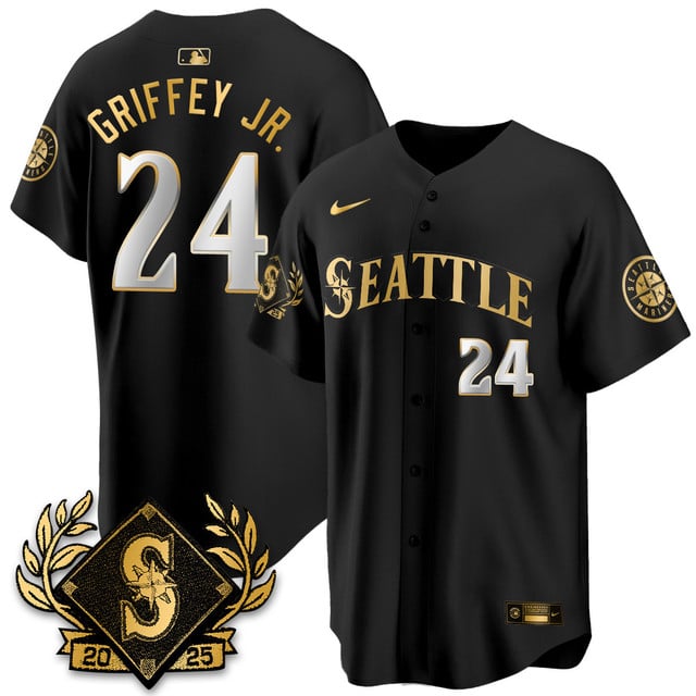 Seattle Mariners 2025 Series Gold Jersey #24 Ken Giffey Jr.