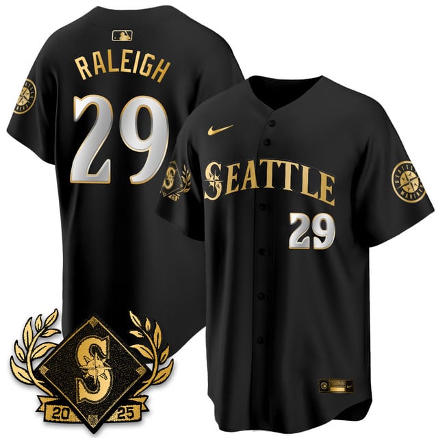 Seattle Mariners 2025 Series Gold Jersey #29 Cal Raleigh