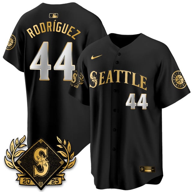 Seattle Mariners 2025 Series Gold Jersey #44 Julio Rodriguez