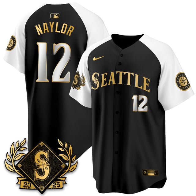 Seattle Mariners 2025 Series Gold Jersey alternate #12 Josh Naylor