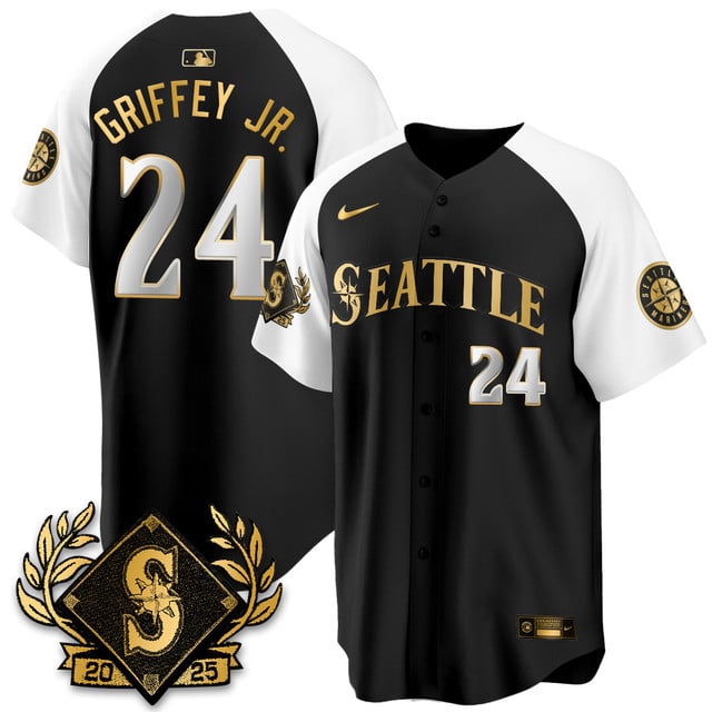 Seattle Mariners 2025 Series Gold Jersey alternate #24 Ken Giffey Jr.