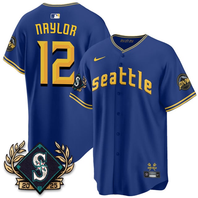 Seattle Mariners 2025 Series Jersey blue #12 Josh Naylor