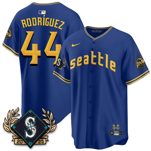 Seattle Mariners 2025 Series Jersey blue #44 Julio Rodriguez
