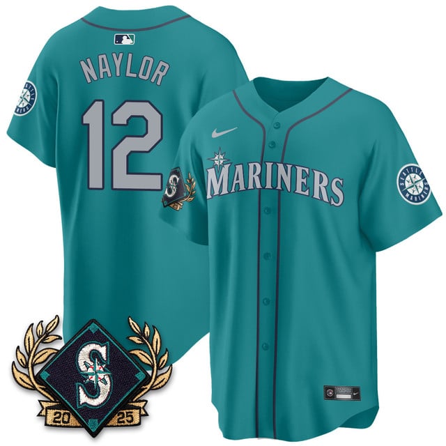 Seattle Mariners 2025 Series Jersey teal #12 Josh Naylor