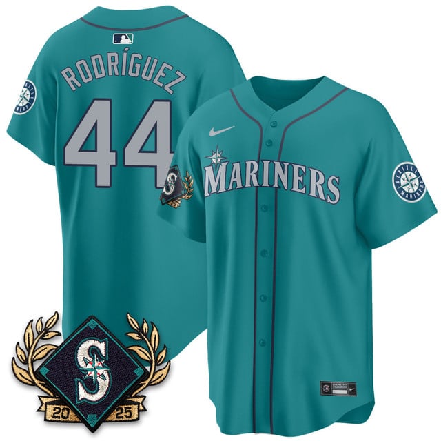 Seattle Mariners 2025 Series Jersey teal #44 Julio Rodriguez