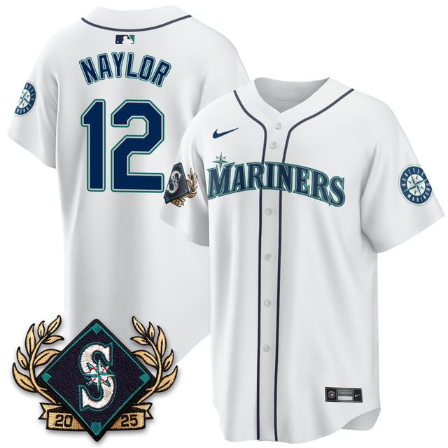 Seattle Mariners 2025 Series Jersey white #12 Josh Naylor