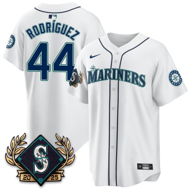 Seattle Mariners 2025 Series Jersey white #44 Julio Rodriguez