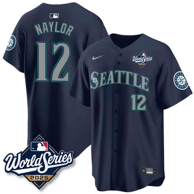 Seattle Mariners 2025 World Series Jersey #12 Josh Naylor