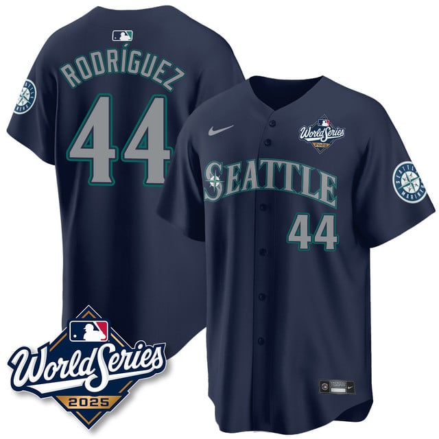 Seattle Mariners 2025 World Series Jersey #44 Julio Rodriguez