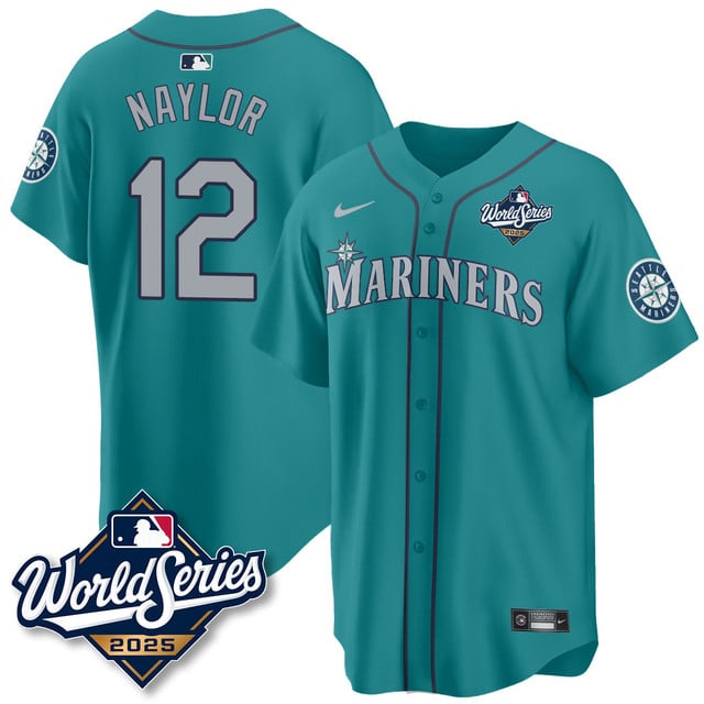Seattle Mariners 2025 World Series Jersey teal #12 Josh Naylor