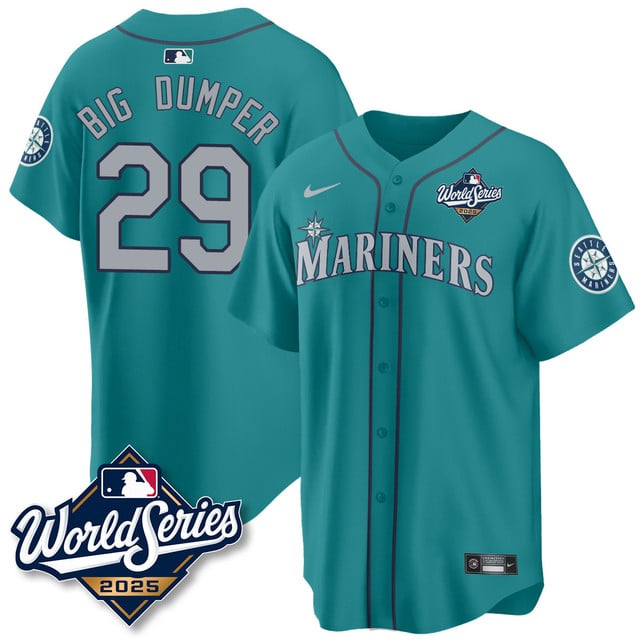 Seattle Mariners 2025 World Series Jersey teal #29 Big Dumper
