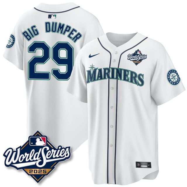 Seattle Mariners 2025 World Series Jersey white #29 Big Dumper