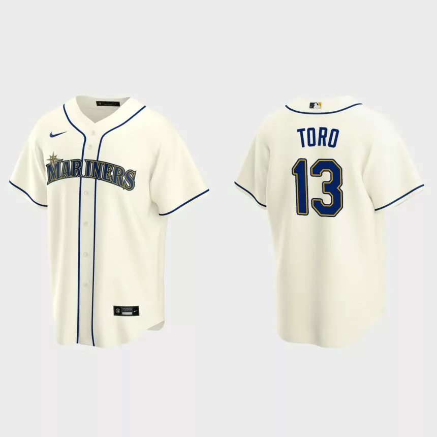 Seattle Mariners Abraham Toro Replica Alternate Jersey – Cream