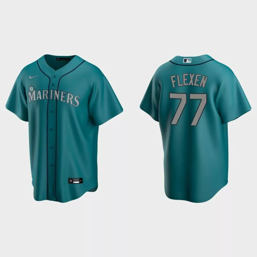 Seattle Mariners Chris Flexen Replica Alternate Jersey – Aqua