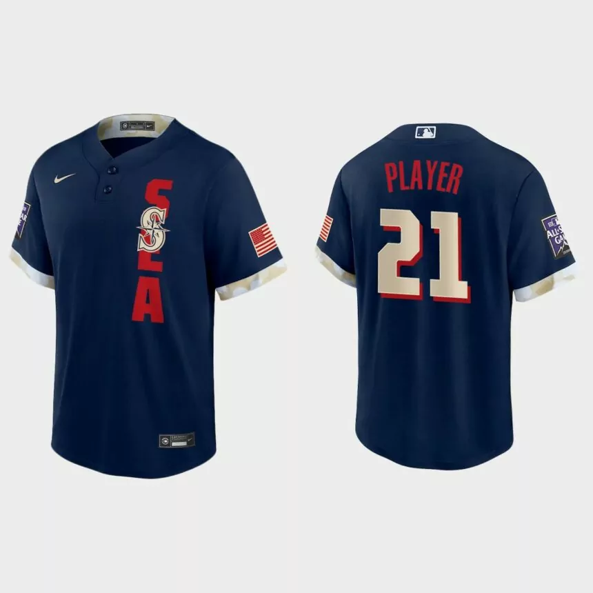 Seattle Mariners Custom 2021 MLB All-Star Game Replica Jersey – Navy