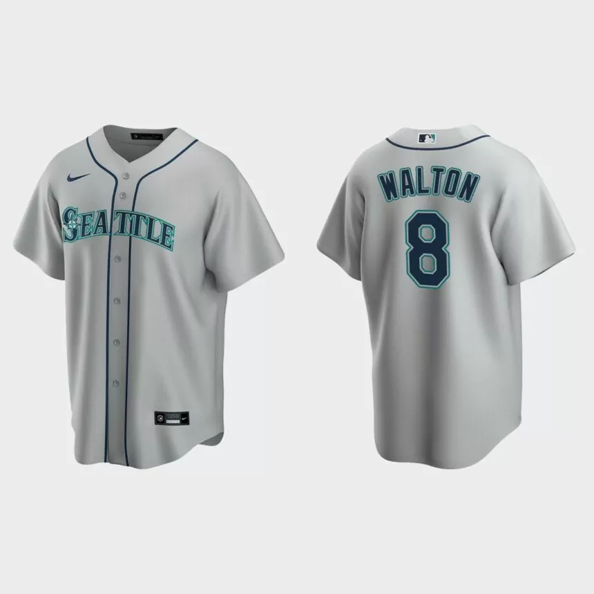 Seattle Mariners Donovan Walton Replica Road Jersey – Gray