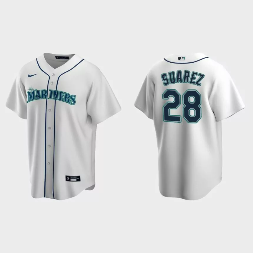 Seattle Mariners Eugenio Suarez Replica Home Jersey – White