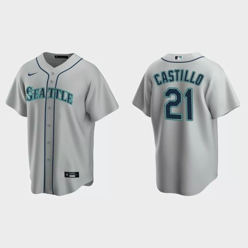 Seattle Mariners Luis Castillo Replica Road Jersey – Gray