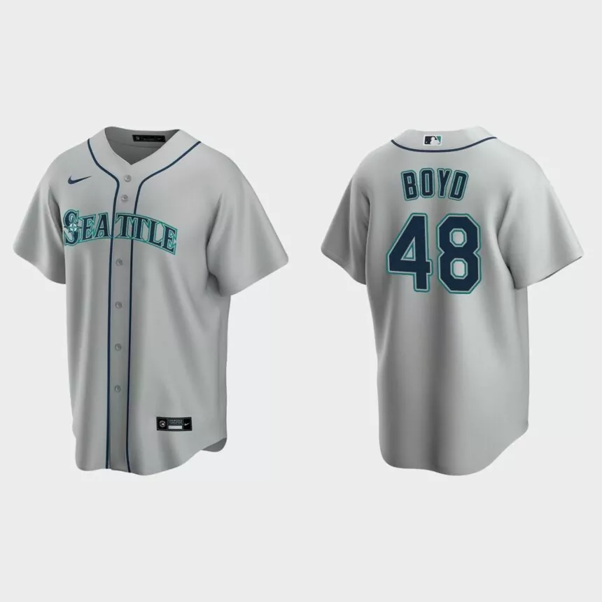 Seattle Mariners Matt Boyd Replica Road Jersey – Gray
