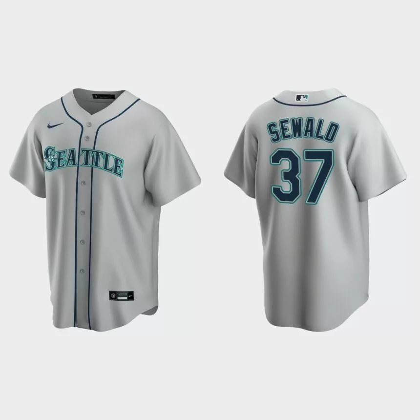 Seattle Mariners Paul Sewald Replica Road Jersey – Gray