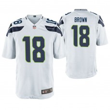 Seattle Seahawks #18 Jaron Brown White Game Jersey