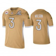 Seattle Seahawks #3 Russell Wilson Gold 2021 NFC Pro Bowl Game Jersey