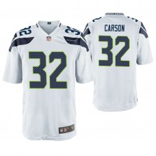 Seattle Seahawks #32 Chris Carson White Game Jersey