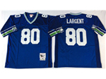 Seattle Seahawks #80 Steve Largent Throwback Blue Jersey