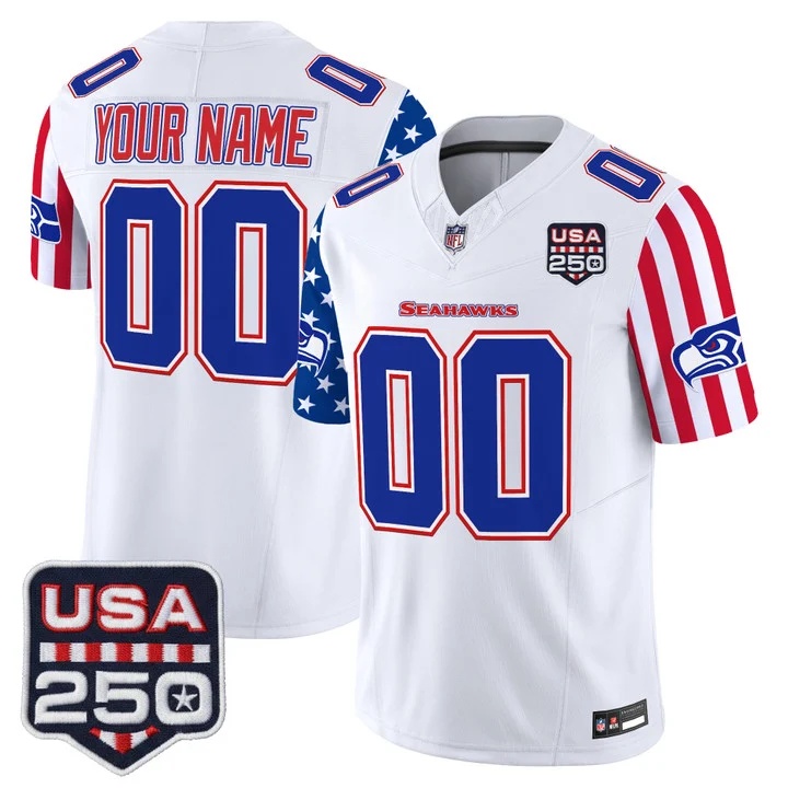 Seattle Seahawks America 250 Edition Vapor Limited Custom Jersey