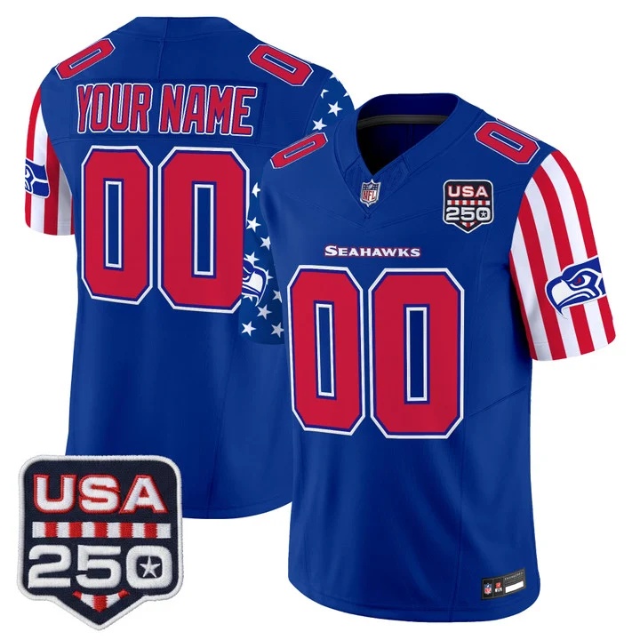 Seattle Seahawks America 250 Edition Vapor Limited Custom Jersey ROYAL