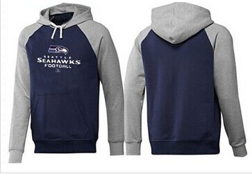 Seattle Seahawks Critical Victory Pullover Hoodie Dark Blue & Grey