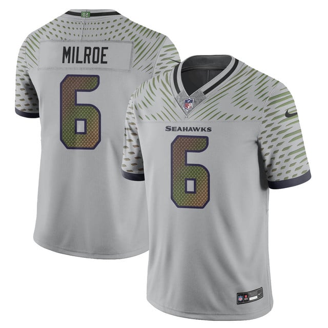 Seattle Seahawks F.U.S.E. Limited Rivalry Series Jersey #6 Jalen Milroe