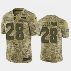 Seattle Seahawks Justin Coleman #28 Camo Jersey 2018 Salute to Service