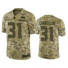 Seattle Seahawks Kam Chancellor #31 Camo Jersey 2018 Salute to Service