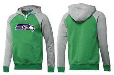 Seattle Seahawks Logo Pullover Hoodie Green & Grey