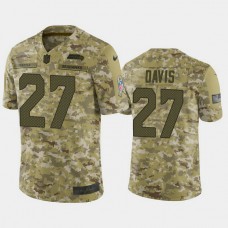 Seattle Seahawks Mike Davis #27 Camo Jersey 2018 Salute to Service