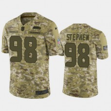 Seattle Seahawks Shamar Stephen #98 Camo Jersey 2018 Salute to Service